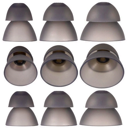 HINZIC 9 Pack Large/Medium/Small(12/11/10mm) Hearing Aids Domes, Double Layered Silicone Hearing aids Open Ear Tips Replacement Kits Amplifier for Resound Sure Fit Style RIC RITE BTE