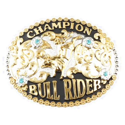 brandname Duolai Western Cowboy Golden Bullfight Champion Relief Belt Buckle Craft Leather Suitable for 4CM Replacement Belt Buckles