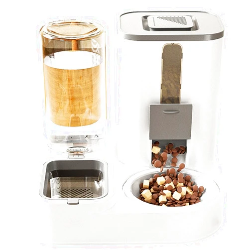 Domayllay Automatic Cat Feeder with Food Dispener and Water Dispener,Big Capacity Gravity Automatic Pet Feeding & Watering Dispenser Supplies for Small Dog and All Types of Cats.