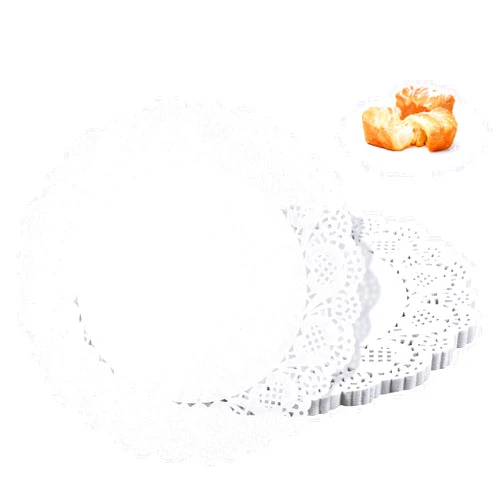Svalor 100 Pieces Paper Doilies, 12 Inch Doilies for Food, Disposable Lace Paper Doilies for Tables, Round Paper Placemats Bulk for Cakes Desserts Crafts (White)