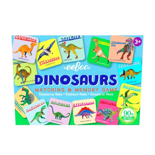 eeBoo: Memory & Matching Game- Little Dinosaurs- 18 Pairs to Match & Memorize, Encourages Recognition & Concentration Skills, Kids Ages 3+