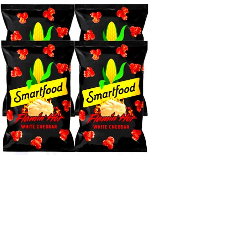 Partysupplies NEW Smartfood Flamin' Hot White Cheddar Popcorn, Perfect For Parties & Snack Packs (4)
