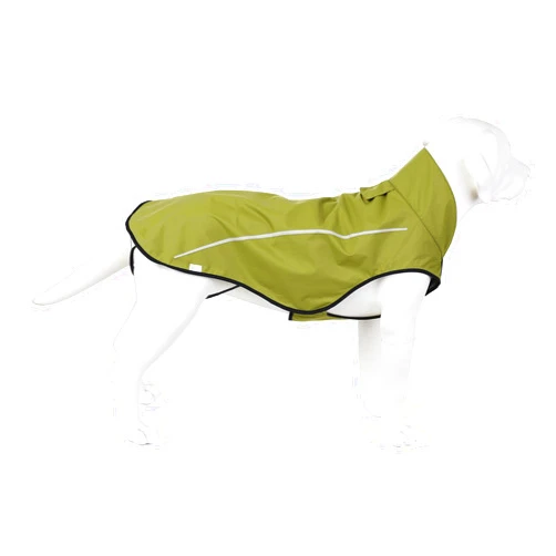 Mile High Life | Dog Raincoat | Adjustable Water Proof Pet Clothes | Lightweight Rain Jacket with Reflective Strip | Easy Step in Closure,Lime Yellow,XX-Small