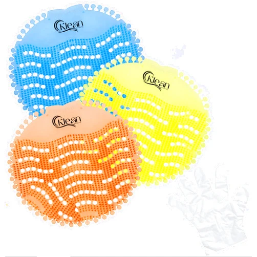 Klean Hygiene Freshmatic Urinal Screen Deodorizer (30 Pack) - Scented (10 Ocean Mist+10 Orange+10 Lemon) for Restroom Urinals - Odor & Anti-Splash