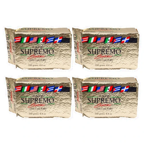 Café Supremo Espresso 100% Cafe Puro Brick 8.8 oz (Pack of 4)