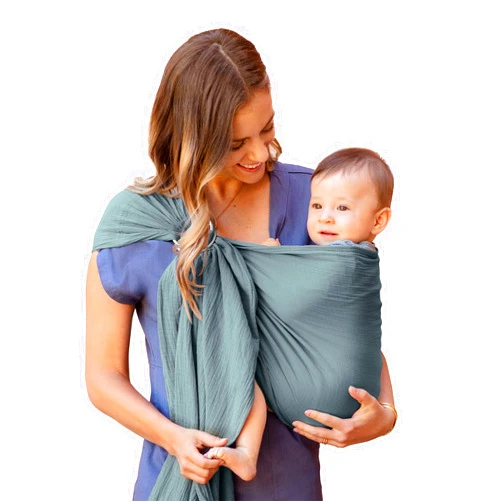 Moby Ring Sling Wrap Carrier | Hands-Free, Versatile Support Wrap for Mothers, Fathers, and Caregivers | Breathable, Baby Wrap Carrier for Newborns, Infants & Toddlers | Supports 8-30 lbs | Fern
