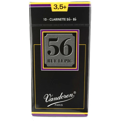 Vandoren 56 Rue Lepic Bb Clarinet Reeds #3.5+, Box of 10