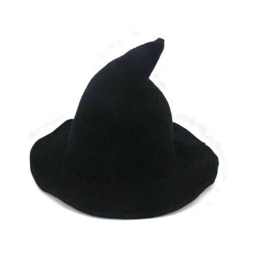 MAMOWEAR Women’s Witch Hat,Sun Hat Wool Knitted Cap for Halloween Christmas Party Masquerade Cosplay Costume Accessory and Daily Hat