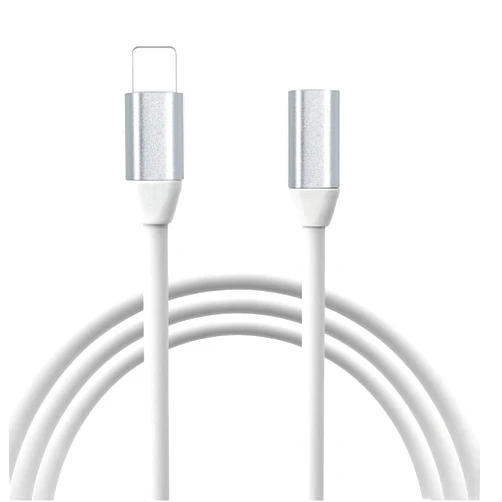 DingZan 1M/3.3FT White Extension Cable, iOS Male to Female Extension Charging Cable Pass Audio Video Music Data and Power Charge Extender Cord Adapter