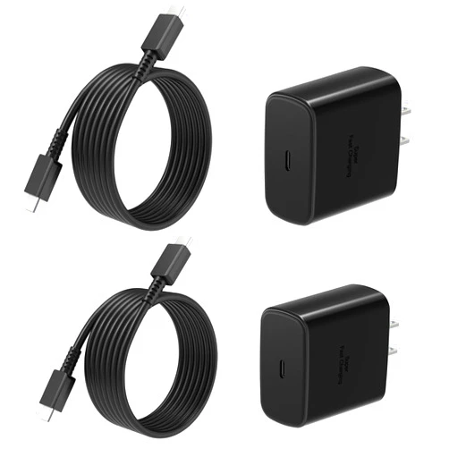 Ximytec 45W Super Fast Charger USB C, 2Pack PPS Type C Charging Block with 6FT USB-C Phone Cable for Samsung Galaxy S25 +/Ultra /S24 S23 S22 +/Ultra/ S21 S20/Tab S9, iPhone 17/16/15 and More