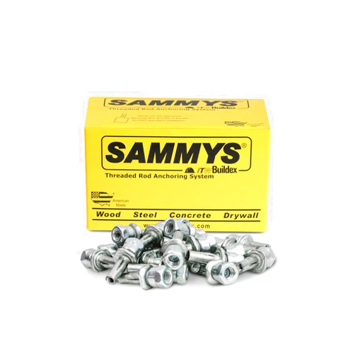 Everflow Sammys 8153922-25 XP 35 3/8 Inch Screw Vertical Expandable Threaded Rod Anchor, Designed for Pipe Hanger, Thin Gauge Purlin, No-Predrilling Required, Steel w/ Electro-Zinc Finish (Pack of 25)