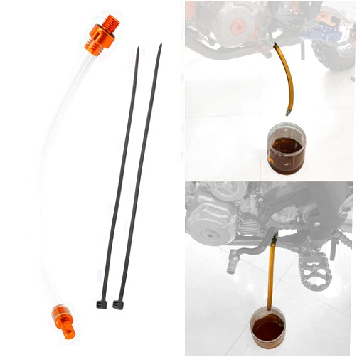 NICECNC Orange Oil Change Drain Tool Compatible with KTM 125 250 300 400 500 525 530 SX SX-F EXC EXC-F XC XCF XCW TPI Six Days 1998-2022 Husqvarna TE 125 150 250 300 449 FE 250 350 450,See Fitment