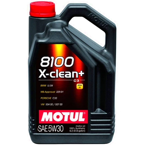 Motul 106377 8100 X-Clean+ 5W-30 Motor Oil 5-Liter Bottles