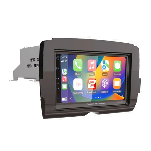 Power Acoustik HD-14KIT, Harley Davidson 7 Inch Apple CarPlay Android Replacement Radio for 2014+ Touring Motorcycle, Exact Fit Multimedia Harley Stereo with Thumb Control Module, Black