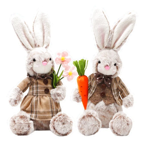 Juegoal 2 Pack Plush Easter Bunny, 12.6