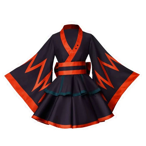 VintageCos Boku No Hero Academia kimono Dress Outfit Midoriya Izuku Costume Katsuki Cosplay Froppy Costume for Women
