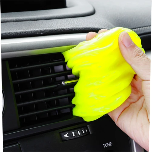 JUSTTOP Car Cleaning Gel Detailing Putty,Automotive Interior Cleaning Slime,Car Vent Cleaning Kit for Car and Keyboard,Putty Cleaning Car Accessories Yellow