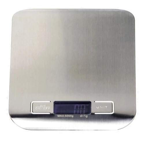 Kÿchen Stainless Steel Digital Kitchen Scale - LCD-Display, Battery-Operated Food Scale (lbs., g, ml, & Oz.), Accurate & Precise Measuring by Kÿchen