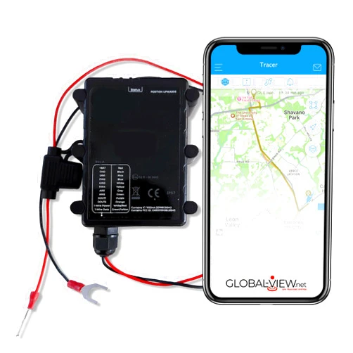 Global-View.Net Vehicle Battery Powered GPS Tracker, Hard Wired 4G LTE Tracker, Easy Install on Car Battery, Truck, Van, Motorcycle - The Tracer