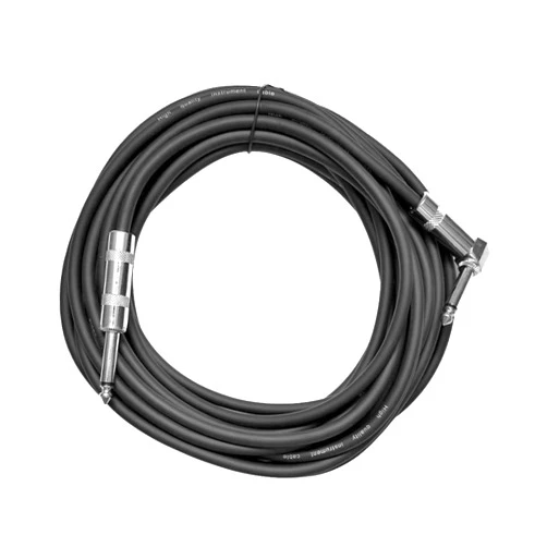 Seismic Audio SAGC20R-Black Black 20-Feet Right Angle to Straight Guitar Cable