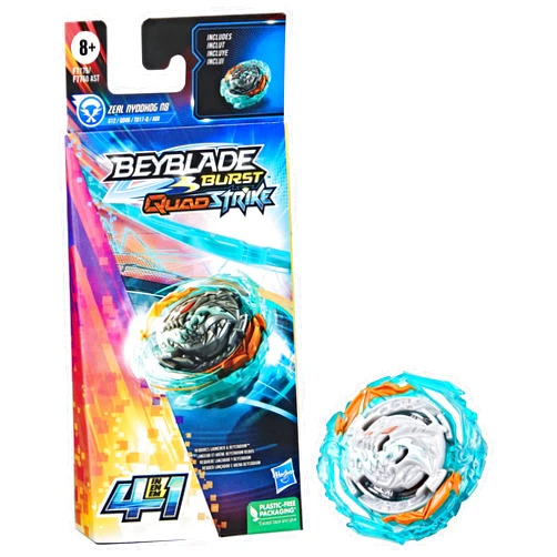 Hasbro Beyblade Burst QuadStrike Zeal Nyddhog N8 Spinning Top Single Pack, Attack Type Battling Game Top, Toy for Kids Ages 8 and Up