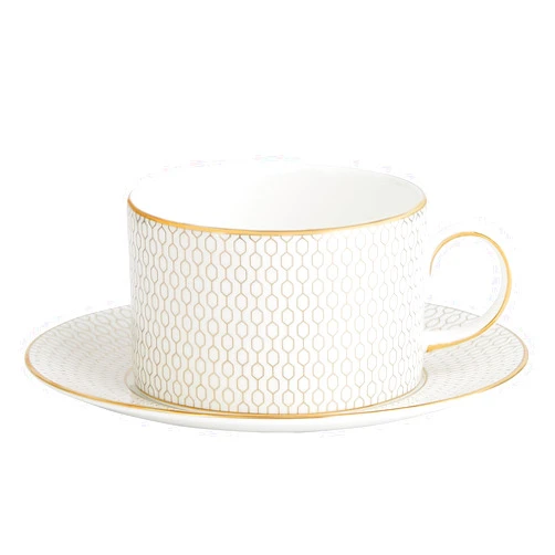 Wedgwood Gio Gold Teacup & Saucer Set