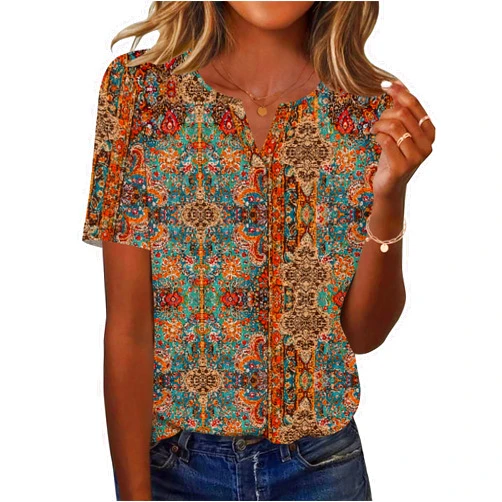 LOMON Womens Short Sleeve V Neck T Shirts Summer Tops Basic Tees Business Casual Blouses Trendy Fashion Clothes