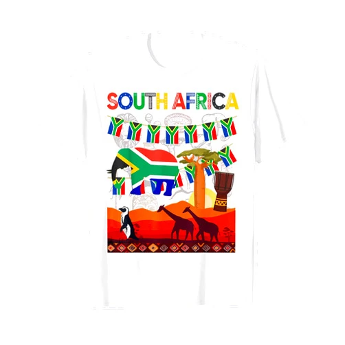 South African Flag Souvenir Outfit Ideas For Women South Africa Ideas Kids With Elephant & South African Flag T-Shirt