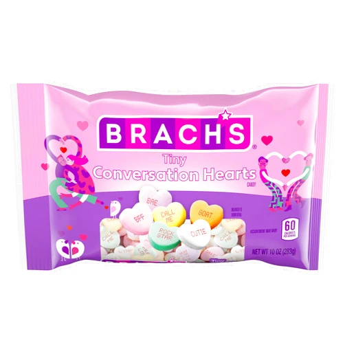 Brach's Tiny Conversation Hearts, Valentine's Day Candy, Heart Shaped Candy, 10 Ounce
