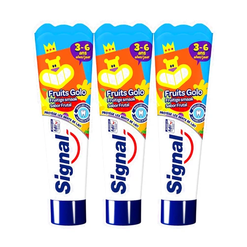 Signal Kids Fruity Toothpaste 50 ml / 1.7 fl oz (3-Pack)