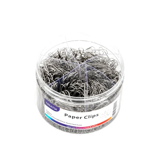 GREATSK Paper Clips, 750PCS Small Medium and Jumbo（1.1 inch & 1.3 inch & 2 inch）, Durable and Rustproof, Large Great for Office School Organizing