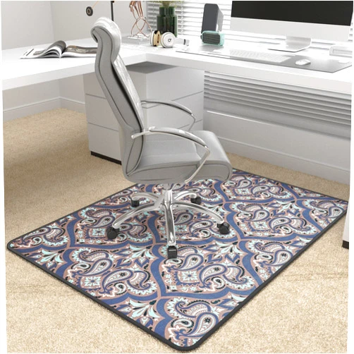 Placoot Heavy Duty Office Chair Mat for Carpet and Hardwood Floor Bohemian Desk Chair Mat Rug 36'' x 48'' Jacquard Woven Surface Floor mats for Office Home