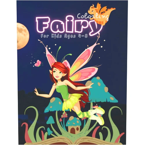 Mc.Tanwalai Siricharte Fairy coloring book for kids for kids age 4-8: Fairy coloring nice butterfly girl coloring for kids ages4-8, size 8.5 x11