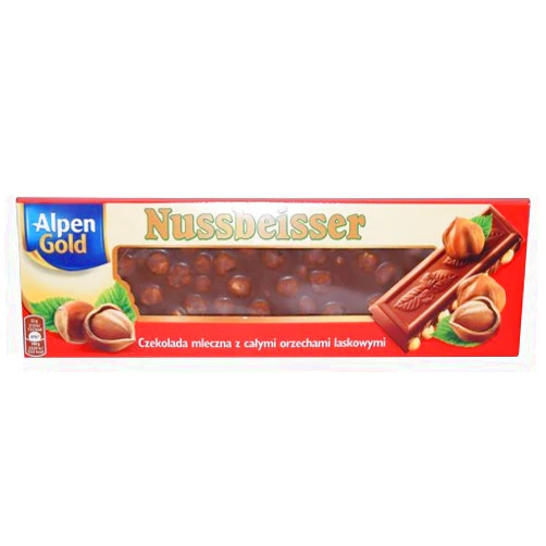 Alpen Gold Nussbeisser Milk Chocolate with Whole Hazelnuts 220g