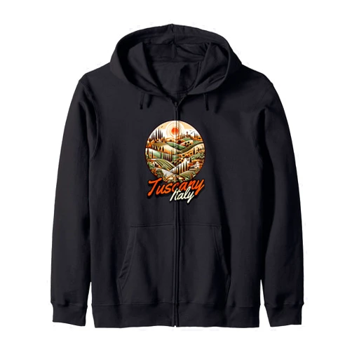 Tuscany Souvenir Toscana Italia Souvenir Tuscany Italy Zip Hoodie