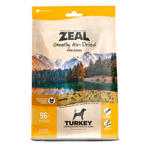 ZEAL Air-Dried Dog Food, All Natural Dry Dog Food, Nutritionally Balanced, High Protein Organic Dog Food for All Life Stages, Turkey - 1.0 LB