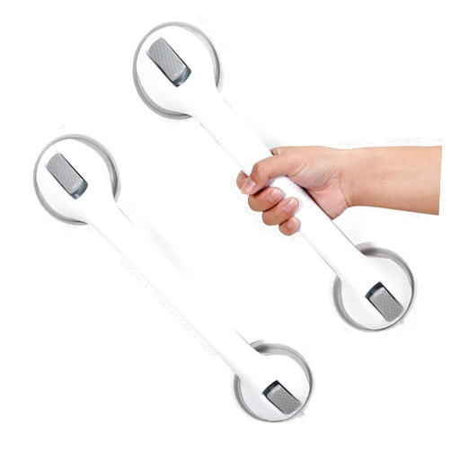 Reyiu Grab Bars for Bathtubs and Showers, 16 Inch Shower Handle Heavy Duty Suction Cup Grab Bars for Shower Chair, Bathroom Safety Bar for Elderly (2 Pack)