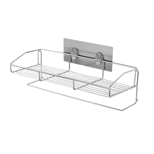 CGMIA Shower Cassy Self Adhesive Shower Caddy Shower Caddy No Rust Wall Mounted Shower Caddy Adhesive Storage Shelf No Drilling Shower Organizer LT-82002