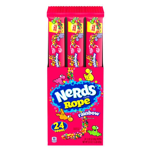 Nerds Rope Candy, Rainbow, 0.92 Ounce (Pack of 24)
