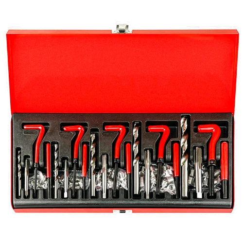 Wesleydrill 131PCS Helicoil Metric Thread Repair Tool Kit, HSS Drill Repair Kit, Suitable for M5 M6 M8 M10 M12 Internal Screw Hole