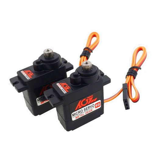 AGF-RC Electronic Technology CO.,Ltd 2PCS AGFRC Micro Servo 9g Servo Motor Kit - Digital 11g Metal Gear Mini Servo for RC Helicopter Airplane Boat Controls, Control Angle 180°