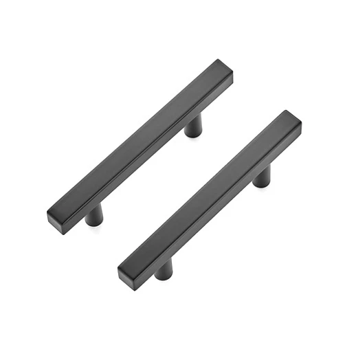 Ravinte 30 Pack 5 inch Square Cabinet Pulls Matte Black Stainless Steel Kitchen Drawer Pulls Cabinet Handles 5”Length, 3” Hole Center