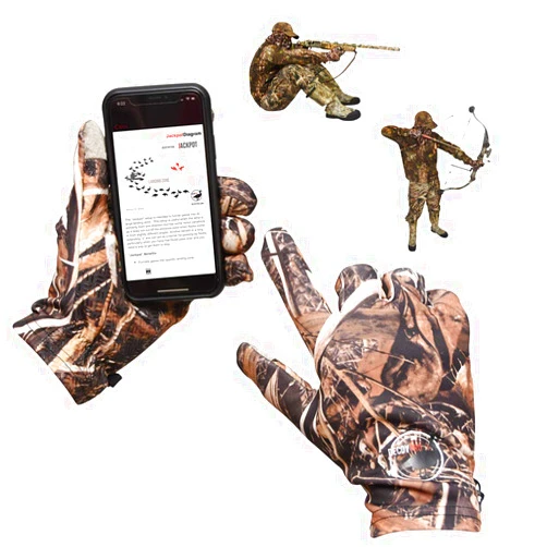 DecoyPro Men’s Camo Touchscreen Hunting Gloves – Lightweight, Thin, High-Performance Hunting Gear – L/XL