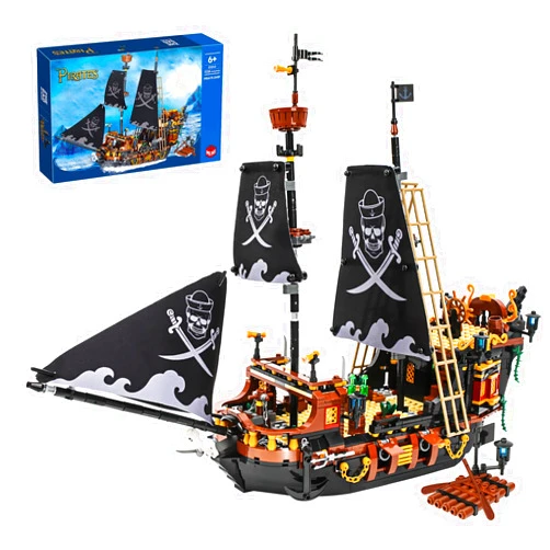 Seyaom Pirate Ship Toy Mini Building Block Sets - Classic Boat and Ship of The Caribbean Construction Kits - Ideal Present for Adults Boys Girls - 1328 PCS
