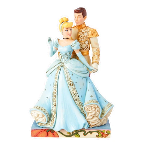 Enesco Disney Traditions Collection by Jim Shore Cinderella and Prince Charming Figurine- Stone Resin Hand Painted Crafted Collectible Disney Princess Figurines Home Decor Statue, 7.68 Inch