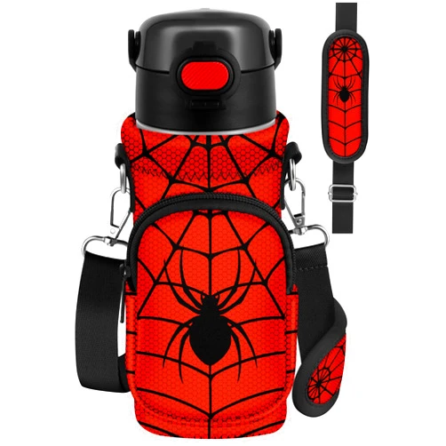 Miss Adola Water Bottle Carrier with Strap - Insulated Neoprene Water Bottle Holder Bag with Pocket for 14-20 oz