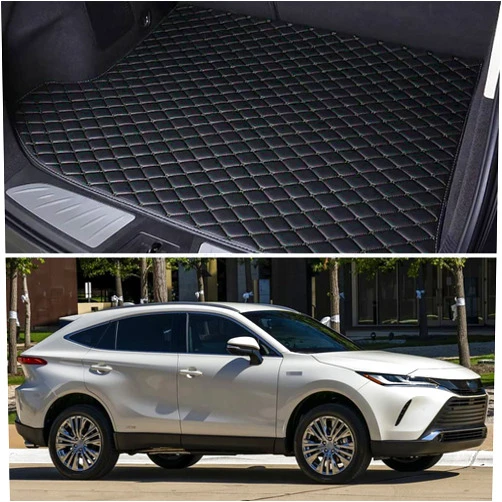 SPEEDLONG Car Trunk Mat Custom Fit Cargo Liner Compatible with 2021-2022 Toyota Venza - All Weather & Season Cargo Mat - (Black with Black line)