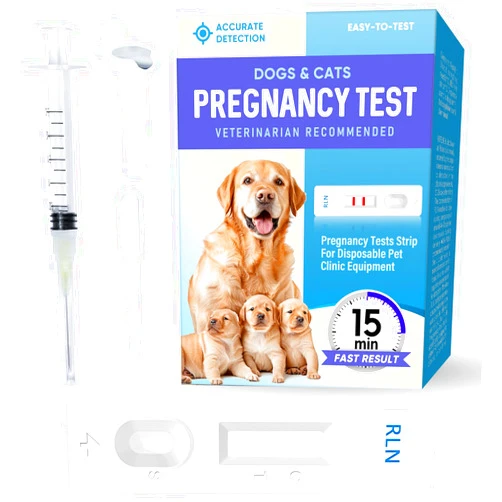 ITecFreely Dog Pregnancy Test Kit at Home, Fast and Accurate Detection, Pregnancy Tests Strip for Dog Disposable Pet Clinic Equipment, Simple Operation for Early Pregnancy Detection Yourself at Home, White