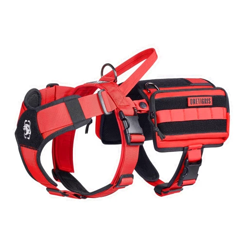 OneTigris Service Dog Vest Harness, Service Dog Cape Guardian Dog Backpack Harness with Pouches Dog Saddle Bag for Small Medium and Large Dogs