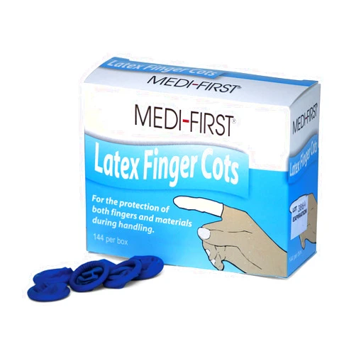 Medique Products 68235 Blue Finger Cot, Medium, 144 Count